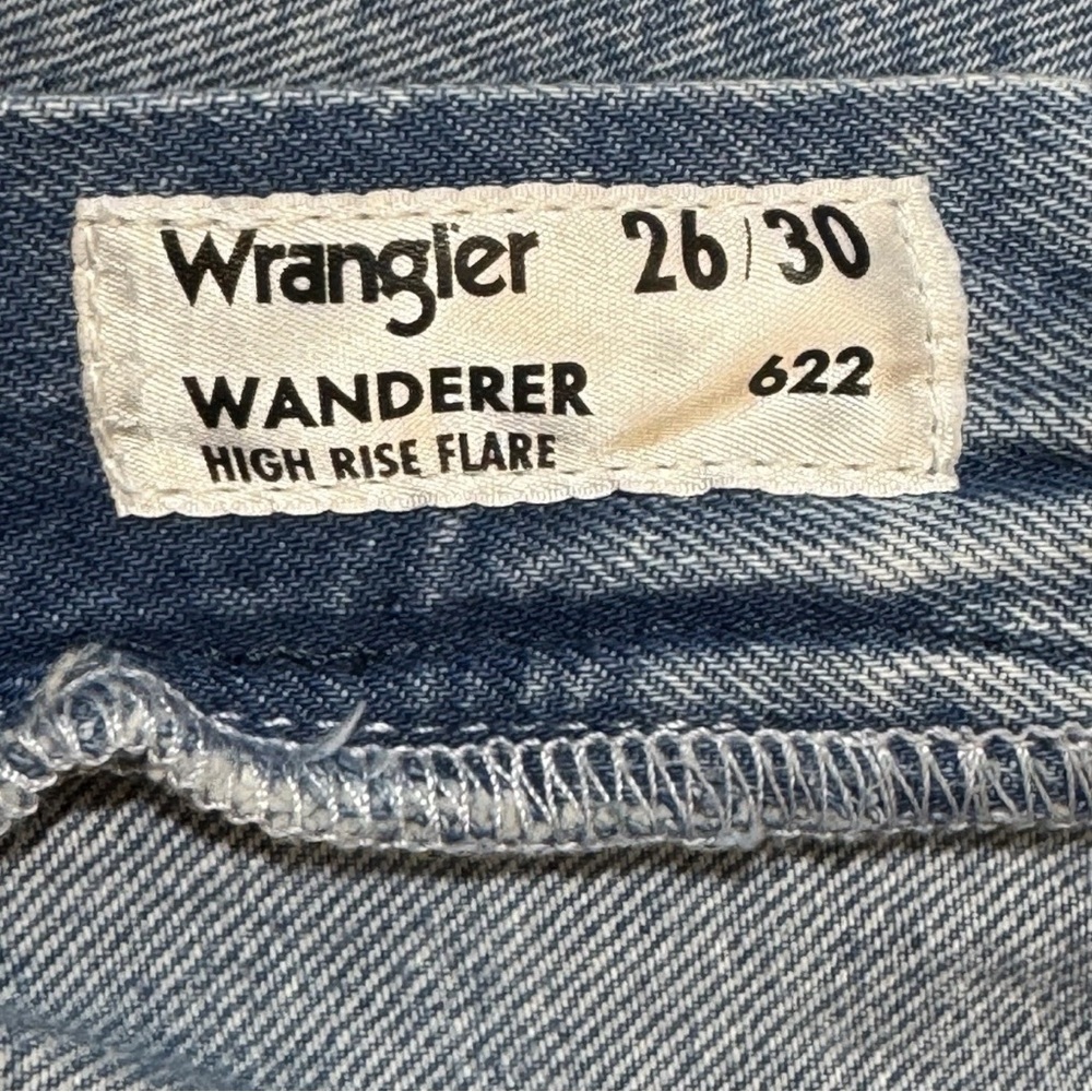 WRANGLER Wanderer 622 Jeans size 26 High Rise Flare 30” Inseam Bell Bottoms - Picture 10 of 13